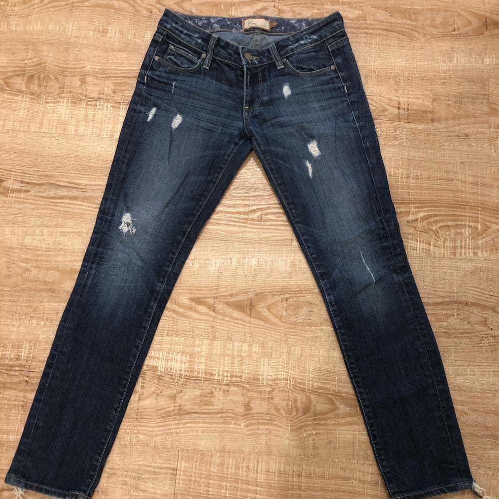 Paige Skyline Ankle Peg Leg Denim Jeans